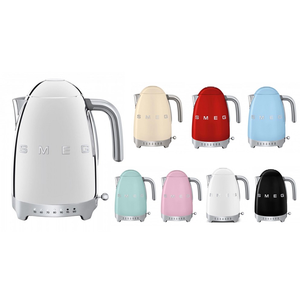 Ấm siêu tốc SMEG KLF04PBEU - ấm đun nước có điều chỉnh nhiệt độ [nhập Đức chính hãng]