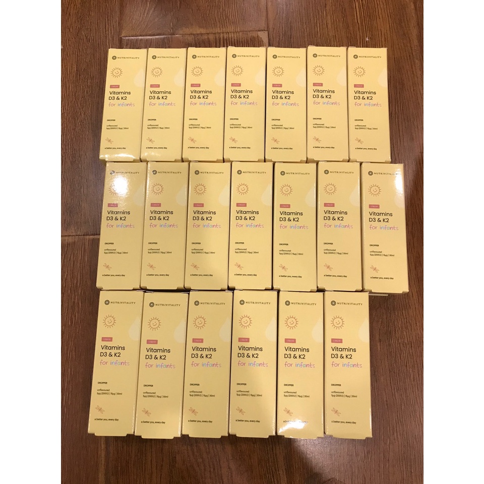 Vitamin D3 K2 MK7 nutrivitality 15mg 30ml tăng chiều cao cho bé của Anh Quốc