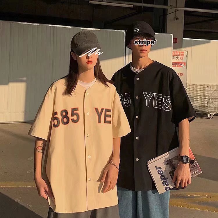 Áo Khoác Bóng Chày Tay Ngắn nam Cỡ Lớn Thời Trang Hàn Quốc Cho Cặp Đôi fashion bigsize unisex T Shirt Áo thun áo thun tay lỡ nữ