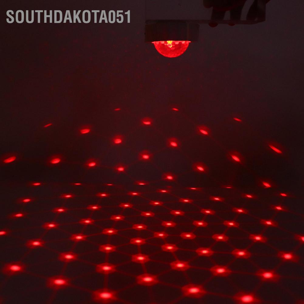 Southdakota051 Đèn chiếu âm trần USB 3 màu ánh sáng Âm thanh được kích hoạt Trang trí nội thất mái vòm Phổ biến cho ô tô gia đình