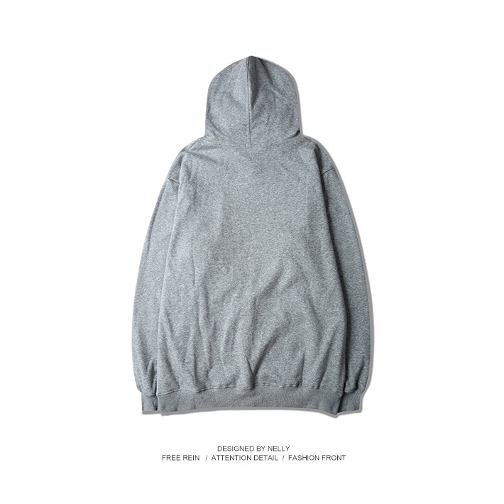 Áo hoodie Nelly trơn màu xám | BigBuy360 - bigbuy360.vn