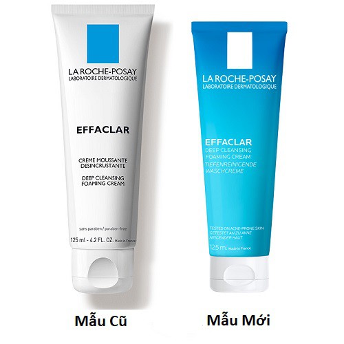 LA ROCHE POSAY - SỬA RỬA MẶT TẠO BỌT LÀM SẠCH VÀ LÀM DỊU DA 125ML- EFFACLAR DEEP CLEANSING FOAMING CREAM