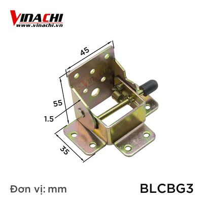 Bản lề chân bàn gập - Thép mạ 7 mầu - Kiểm tra thông qua 50000 lần gập lên và xuống