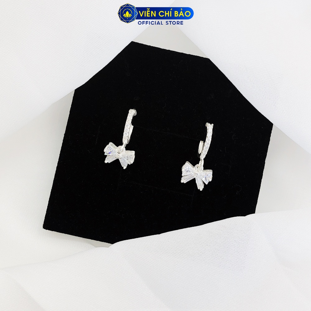 Bông tai bạc nữ Bow Tie chất liệu bạc 925 thời trang phụ kiện trang sức nữ Viễn Chí Bảo B400452