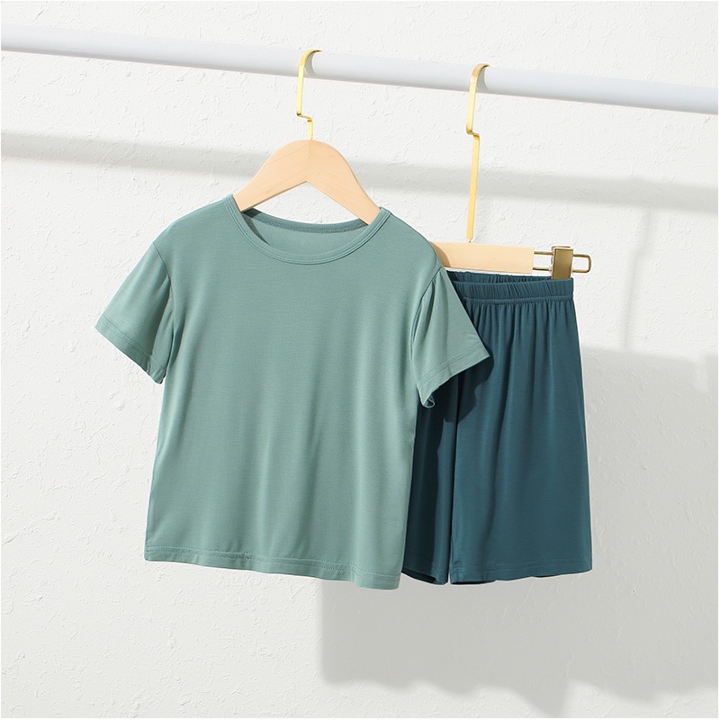 YAOEENH Bộ Đồ Ngủ Áo Tay Ngắn + Quần Dài Màu Sắc Kẹo Ngọt Dành Cho Mẹ Và Bé