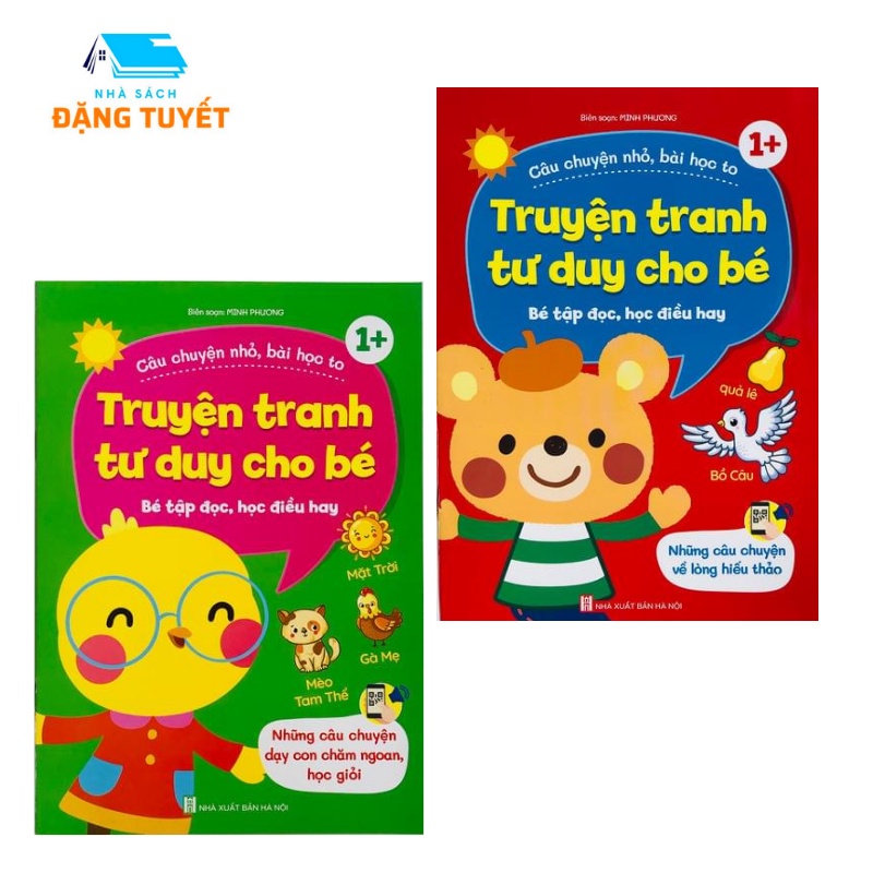 Sách - Truyện Tranh Tư Duy Cho Bé - Bé Tập Đọc, Học Điều Hay - có quét QR code để nghe kể truyện ( 8 cuốn)