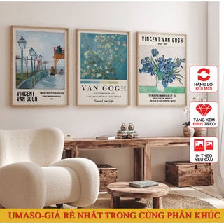 Set 3 tranh Vangogh khổ LỚN tặng kèm bộ đinh treo