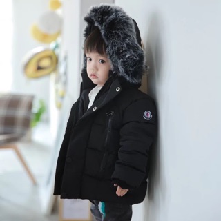 Áo phao mũ lông kid