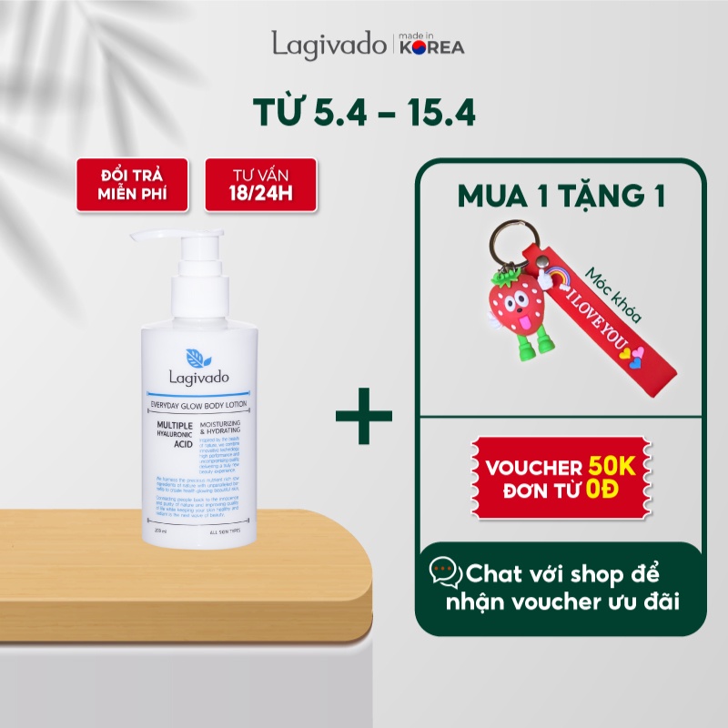 Kem body trắng da HQ Lagivado dưỡng da toàn thân BODY LOTION 200ml