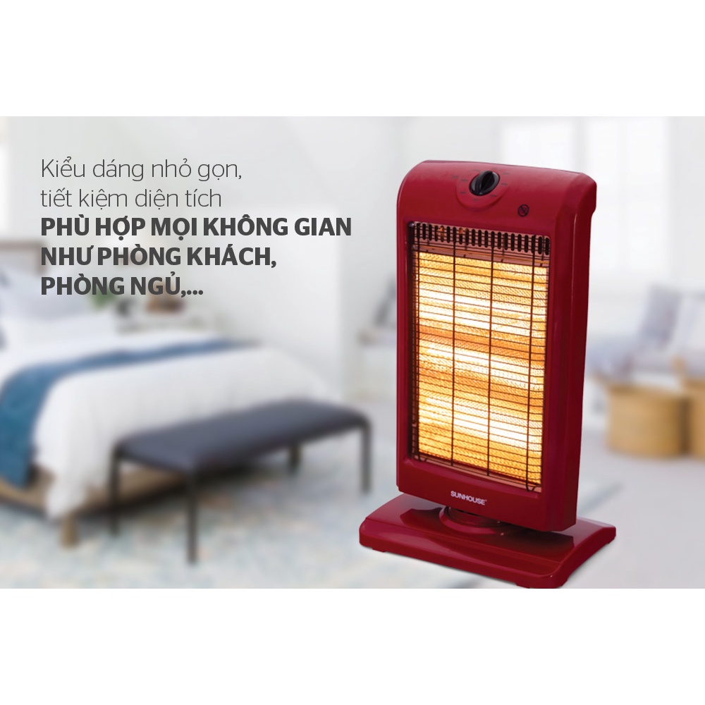 Đèn Sưởi 3 Bóng Halogen Hãng Sunhouse SHD7016 - Máy Sưởi Sunhouse SHD7016-Tốc Độ Làm Ấm Nhanh-Tỏa Nhiệt Đều