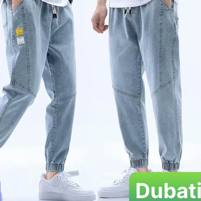 Quần Jogger Jeans Nam Túm Gấu Xanh Lưng Dáng Suông Phong Cách Unisex- DB 57- DUBATI FASHION