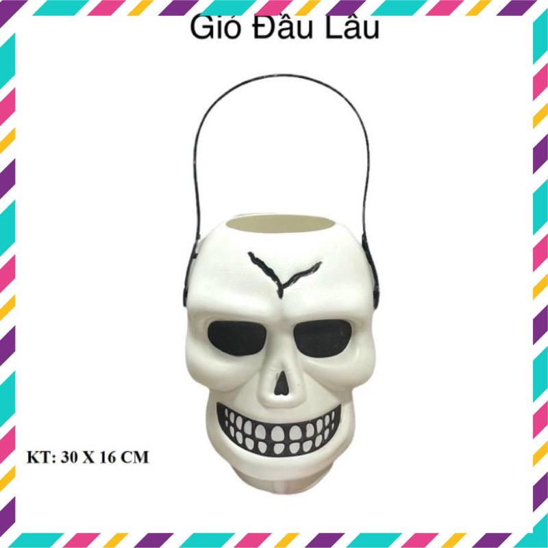 Giỏ kẹo hình đầu lâu dùng cho lễ hội Halloween