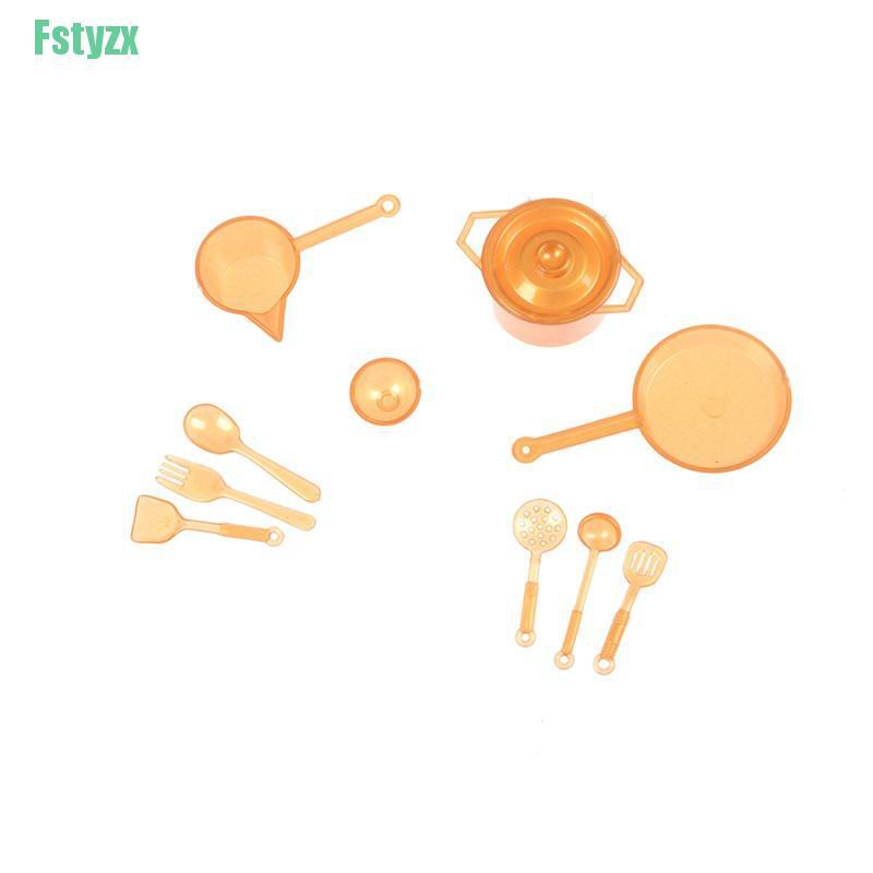 fstyzx 10pcs Mini Tableware Toys Kitchen Dining for BJD Doll House accessory play toy