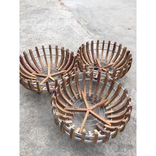 Chậu gỗ trồng sen mẫu bí