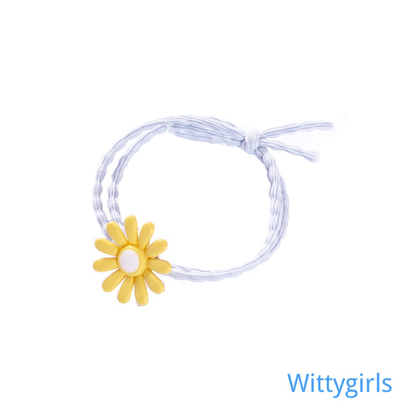 Dây buộc tóc cao su co giãn hai trong một trang trí hoa xinh xắn