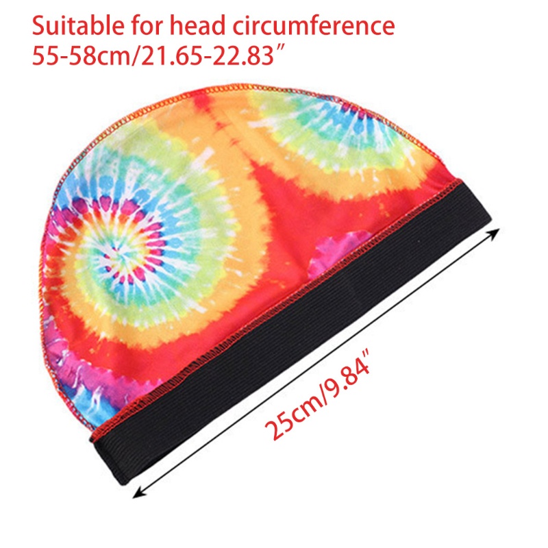 Mũ Trùm Đầu Giả Lụa Co Giãn Nhuộm Màu Gradient Thời Trang Unisex