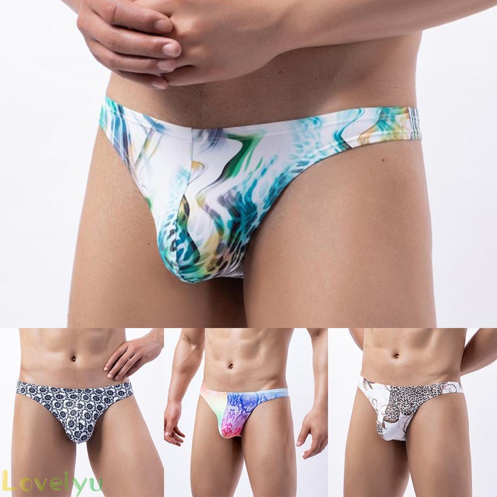 【Ready Stock】Men Sexy Mens Brief Bulge Pouch Lingerie Underwear Sexy Printed Panties@New