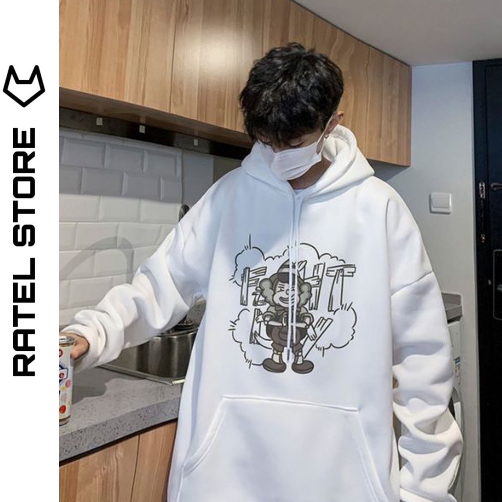 Áo Hoodie Local Brand Nỉ Bông Nam Nữ Chú Hề Unisex Form Rộng