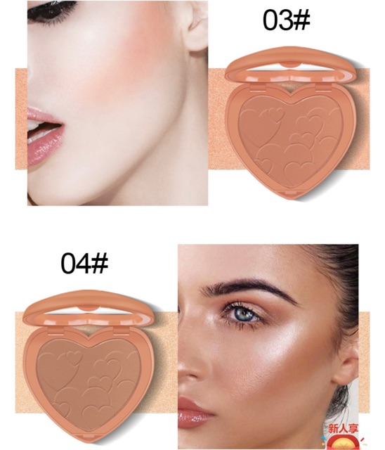 Phấn Má Tông Cam Thời Thượng Kiss Bèauty Sweet Heart Blusher | BigBuy360 - bigbuy360.vn