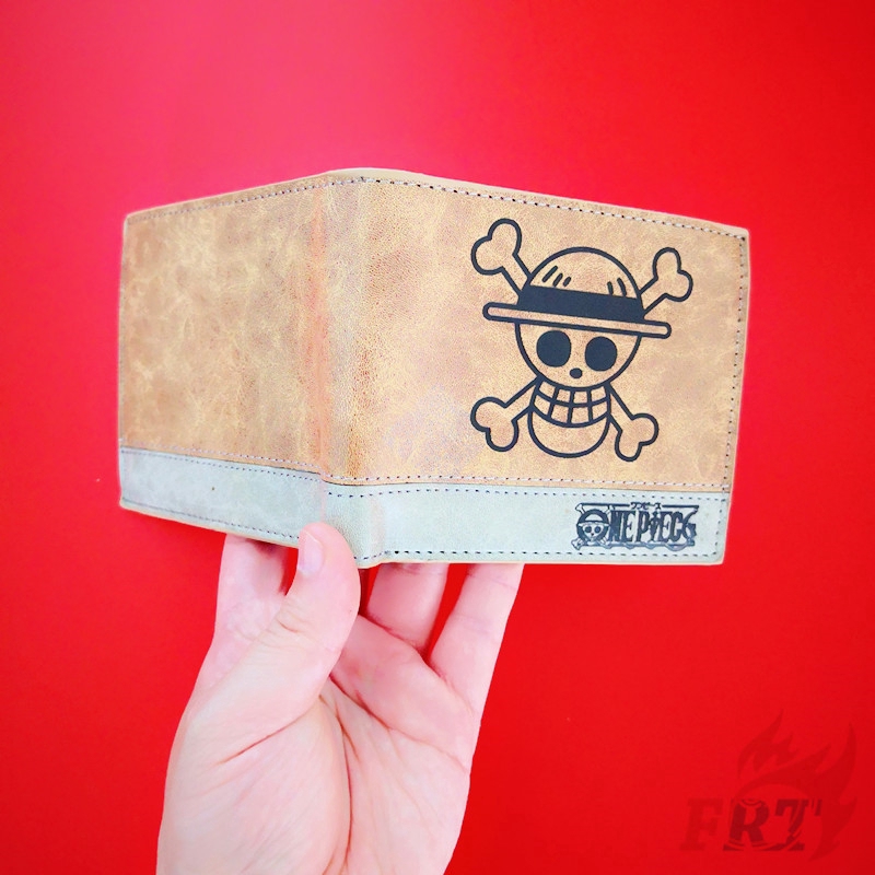 ☠ One Piece Ví ☠ Retro Pirate Skull PU Wallet Purse Fashion Wallet