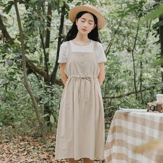 Đầm yếm dáng rộng kiểu hàn quốc thiết kế xinh xắn cho nữ sinh
