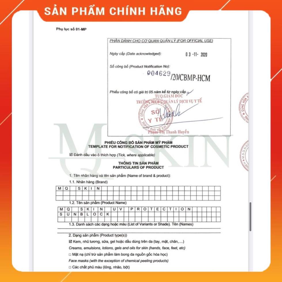 MQ SKIN UV Protection Sunblock 50g- Kem Chống Nắng MQ SKIN | BigBuy360 - bigbuy360.vn