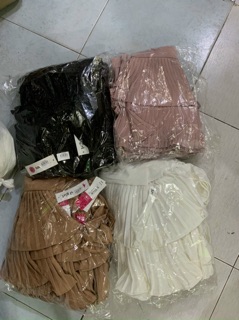 chân váy 2 tầng dập li