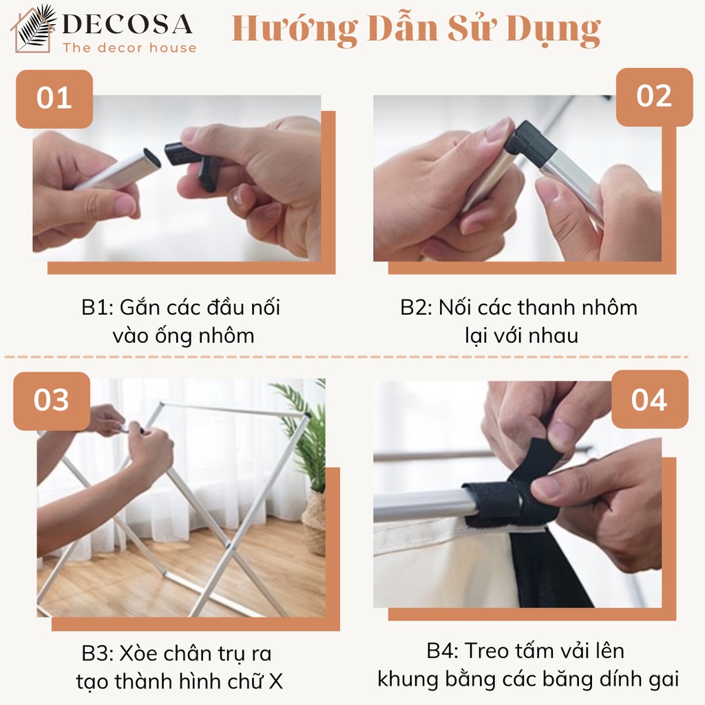 Giỏ đựng quần áo giặt nhiều ngăn phân loại quần áo DECOSA | BigBuy360 - bigbuy360.vn