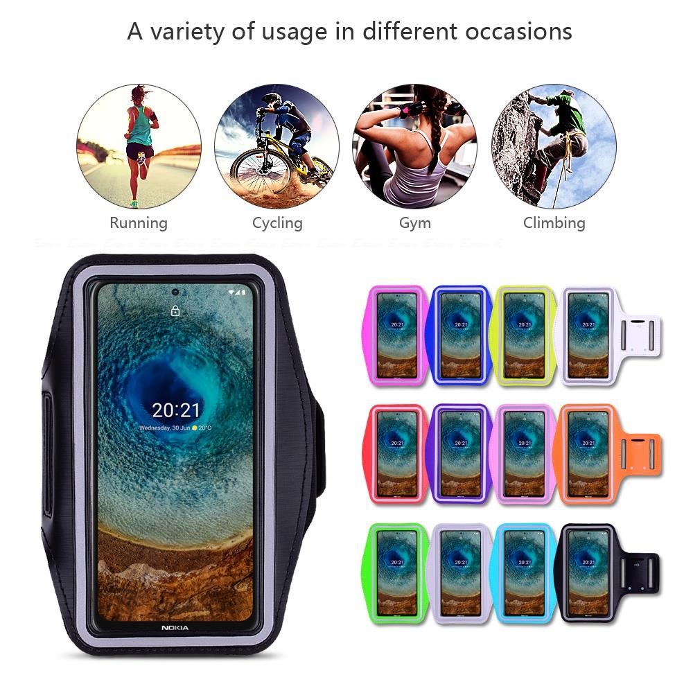 Ốp Điện Thoại Có Ngăn Đựng Điện Thoại Đeo Cánh Tay Khi Tập Thể Thao Cho Nokia C01 C1 Plus C2 2nd C3