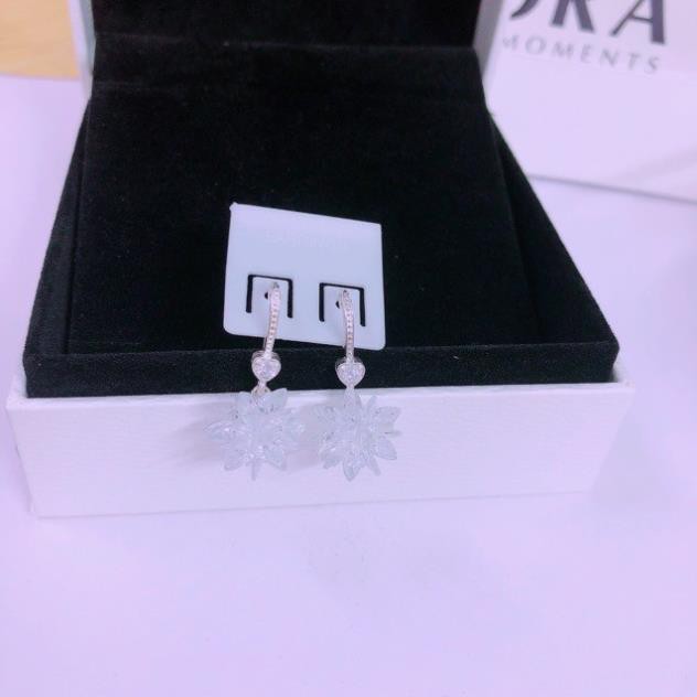 bông tai bạc s925 đính đá cobic trắng phong cách cá tính phù hợp cho mọi lứa tuổi