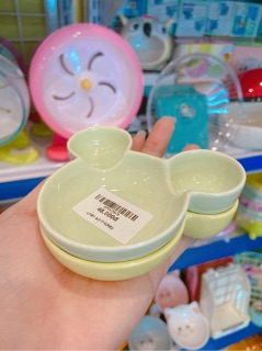 chén sứ mickey chia 3 ngăn dành cho hamster/sóc/ fat tail