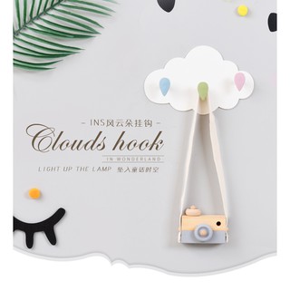Móc treo dán tường hình đám mây decor đáng yêu KN STORE có keo dán
