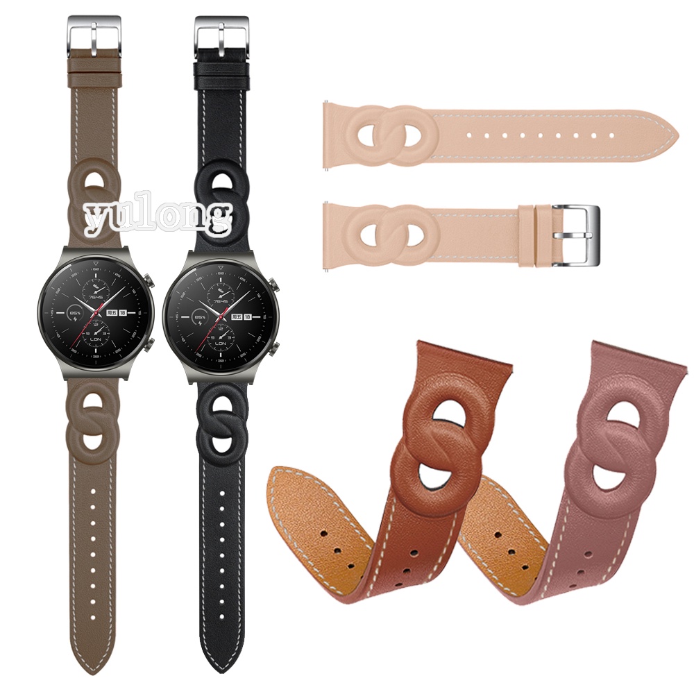 Dây Đeo Bằng Da Chất Lượng Cao Cho Đồng Hồ Thông Minh Huawei Watch GT2 Pro GT3 GT 2 3 2e 42mm 43mm 46mm