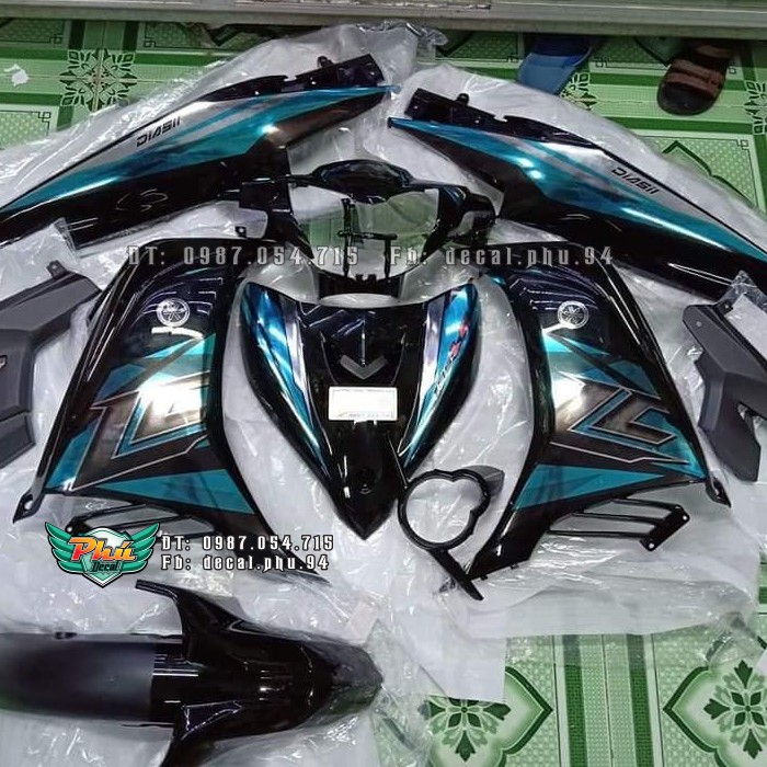 Tem rời Candy Exciter 135 LC đen xanh 1