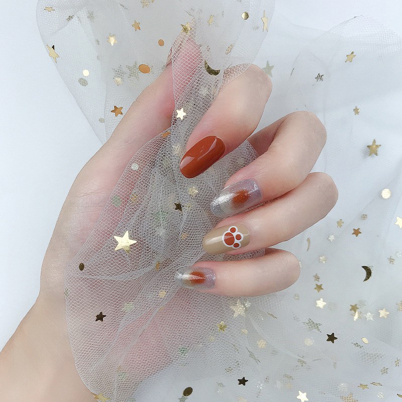 Set 12 miếng dán trang trí móng tay nhiều kiểu dáng hoạt hình dễ thương tùy chọn