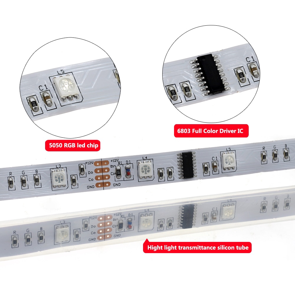 Dây Đèn Led 150 Bóng Dc12v 6803 Ic 5050 Rgb 5m / Lot