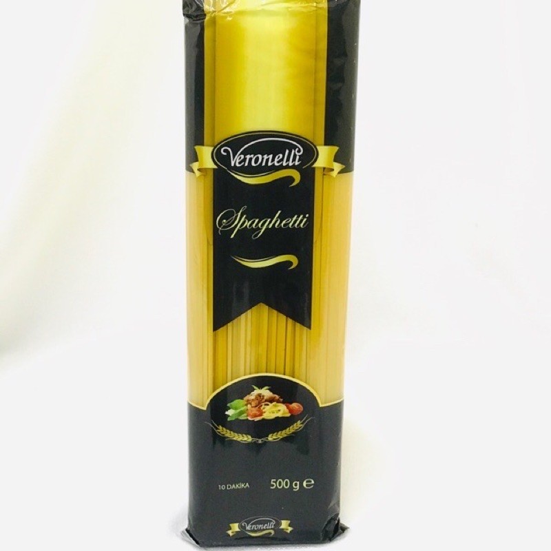 Mỳ spaghetti 500g - Loại dai bóng mềm - Mỳ sợi Spaghetti Veronelli 500g