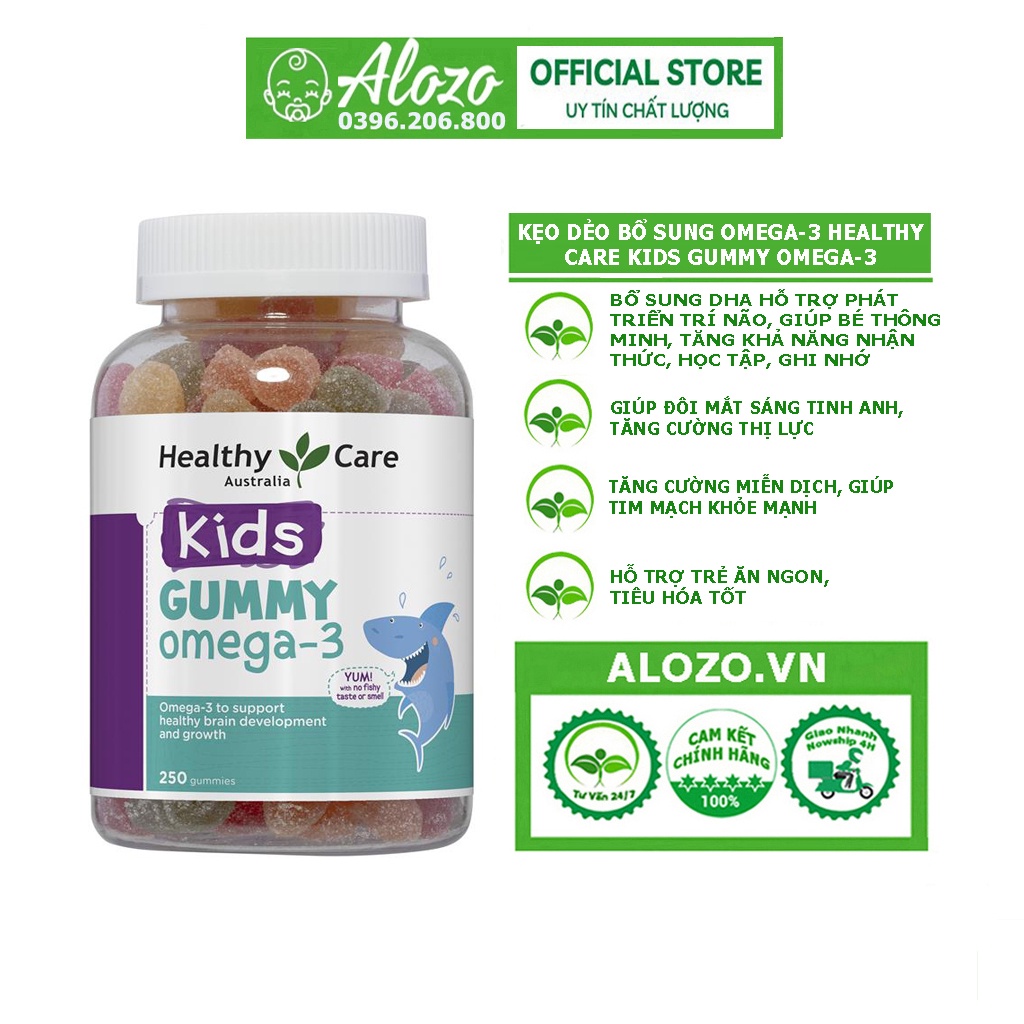 Kẹo dẻo bổ sung Omega-3 Healthy Care Kids Gummy Omega-3