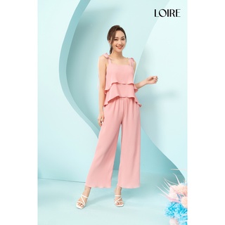 Bộ Đồ Ngủ Hai Dây Nơ Xếp Ly Loirechic BDN34