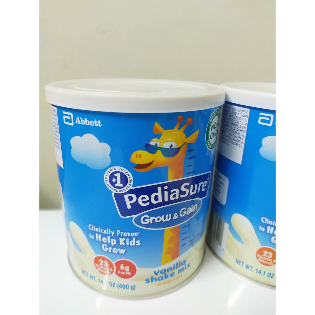 mẫu mới 400g SỮA BỘT PEDIASURE GROW AND GAIN HƯƠNG VANI MỸ date 07.2023