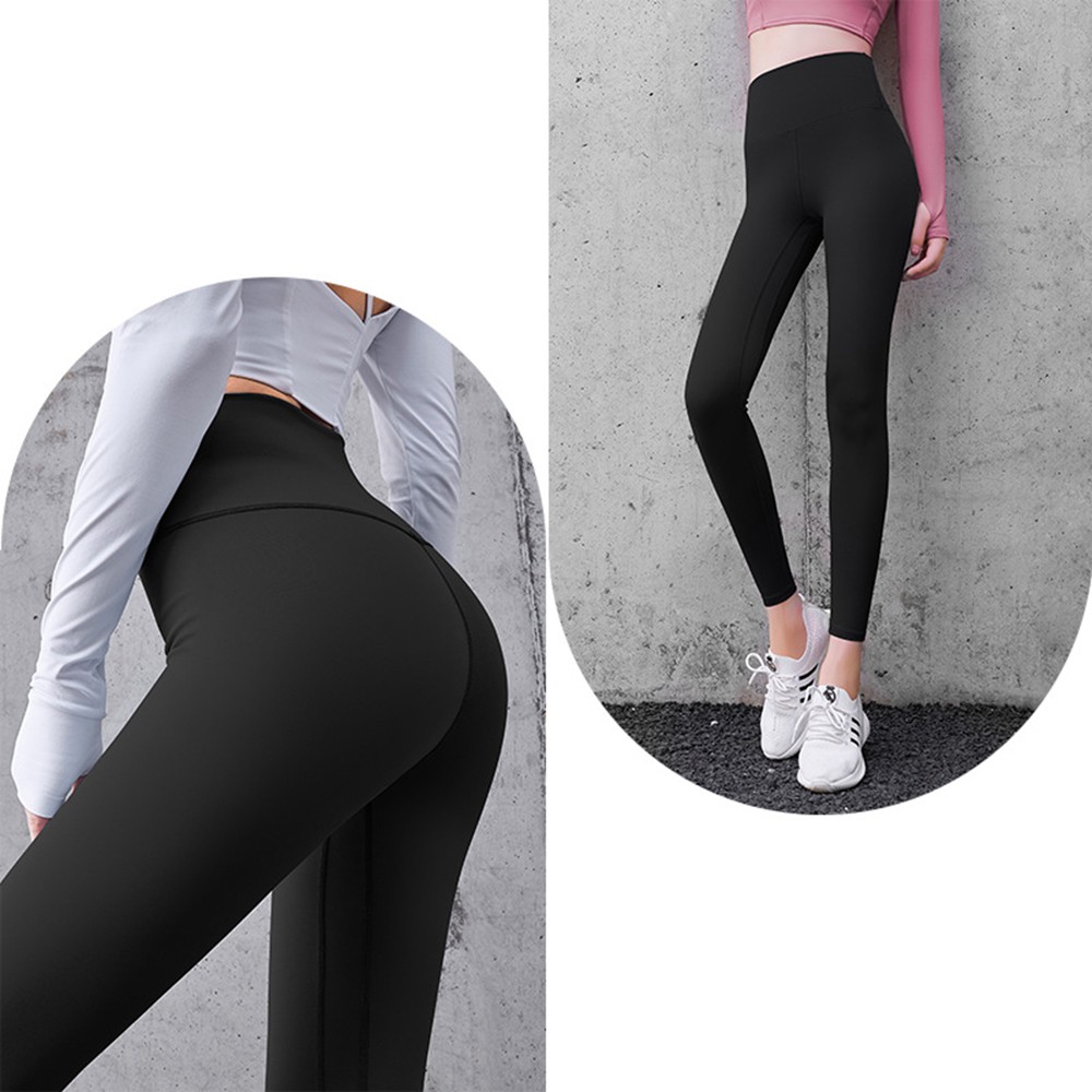 Quần tập yoga gym legging nữ cạp cao siêu nâng mông AMIN AM001 co giãn 4 chiều ôm dáng thoáng mát