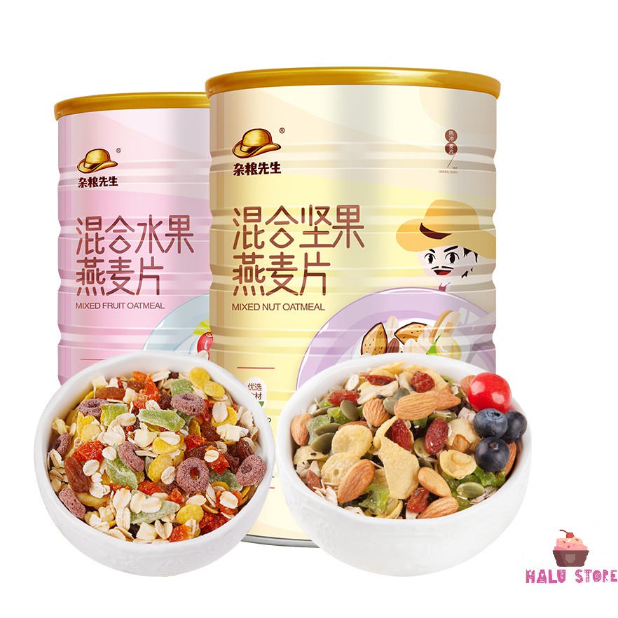 [ĂN KIÊNG] Ngũ cốc MIXED NUTS và MIXED FRUIT OATMEAL hộp 1080g | BigBuy360 - bigbuy360.vn