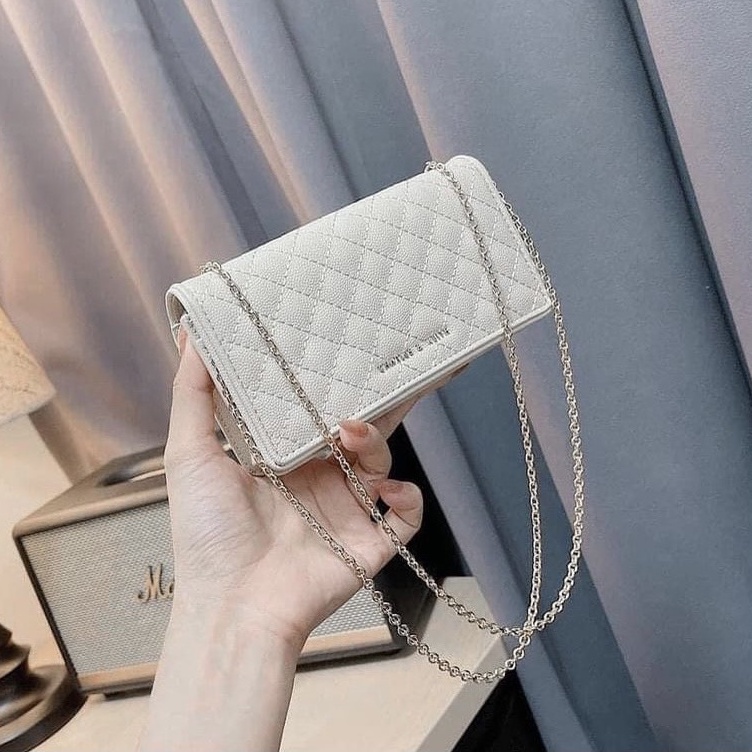 Túi Xách Nữ CNK dây xích tag vàng size 20,chất da hạt siêu đẹp