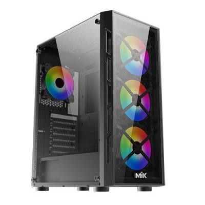 Vỏ case MIK TN10 Kem 3 Fan RGB (nút điều khiển led trên case)