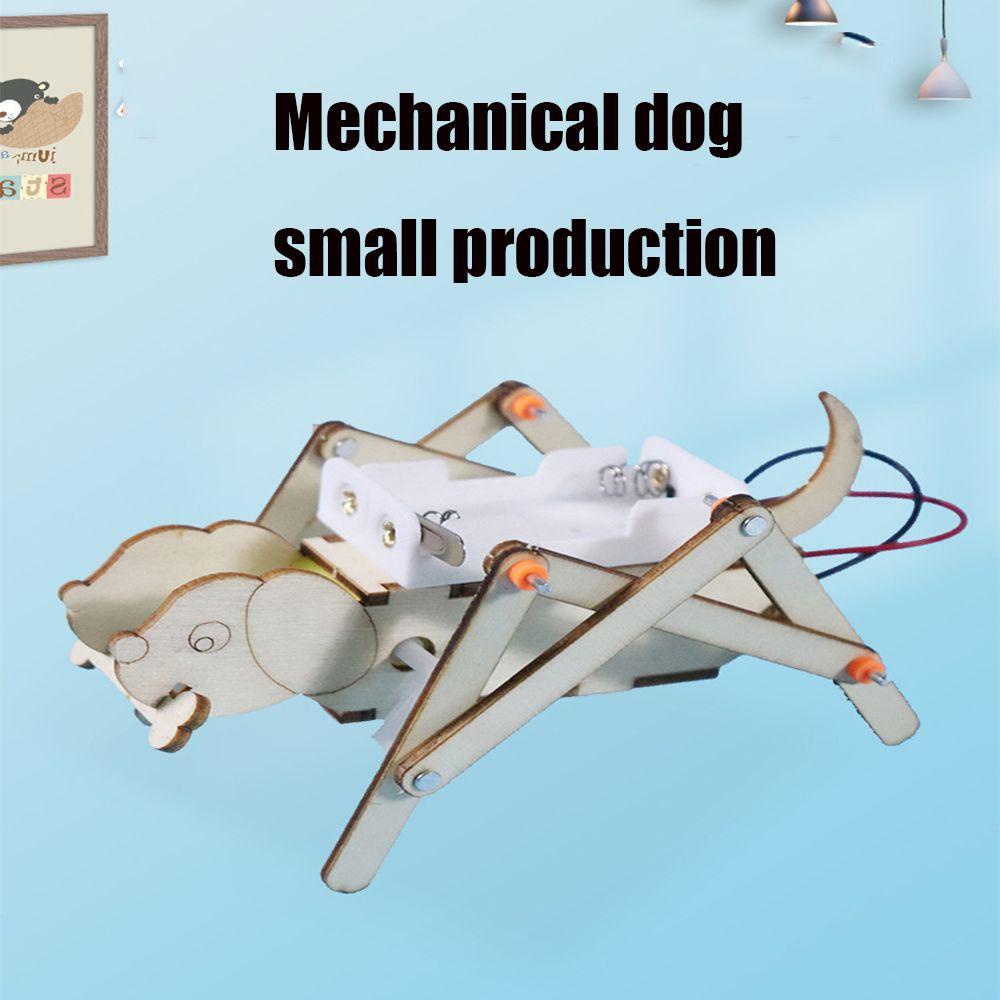 Đồ Chơi Mô Hình Chú Chó Robot Sử Dụng Năng Lượng Mặt Trời Bằng Gỗ