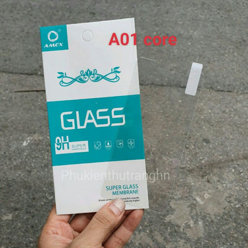 Bộ 3 kính cường lực Samsung A01 Core trong suốt