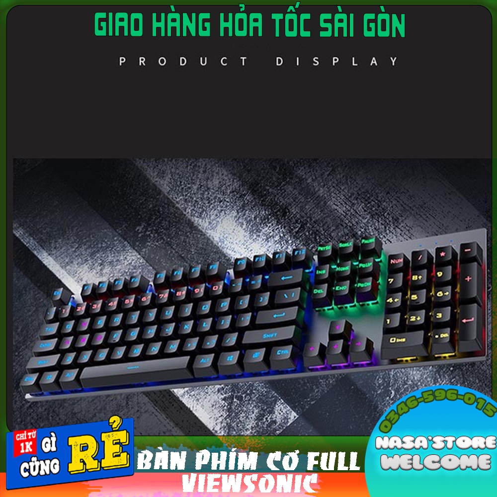 Bàn Phím Cơ Có phím số phụ Viewsonic đèn led bắt mắt giá rer chất lượng cao