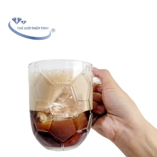  BỘ 6 LY THỦY TINH CÓ QUAI HÌNH TRÁI BANH - DUNG TÍCH 400ML 