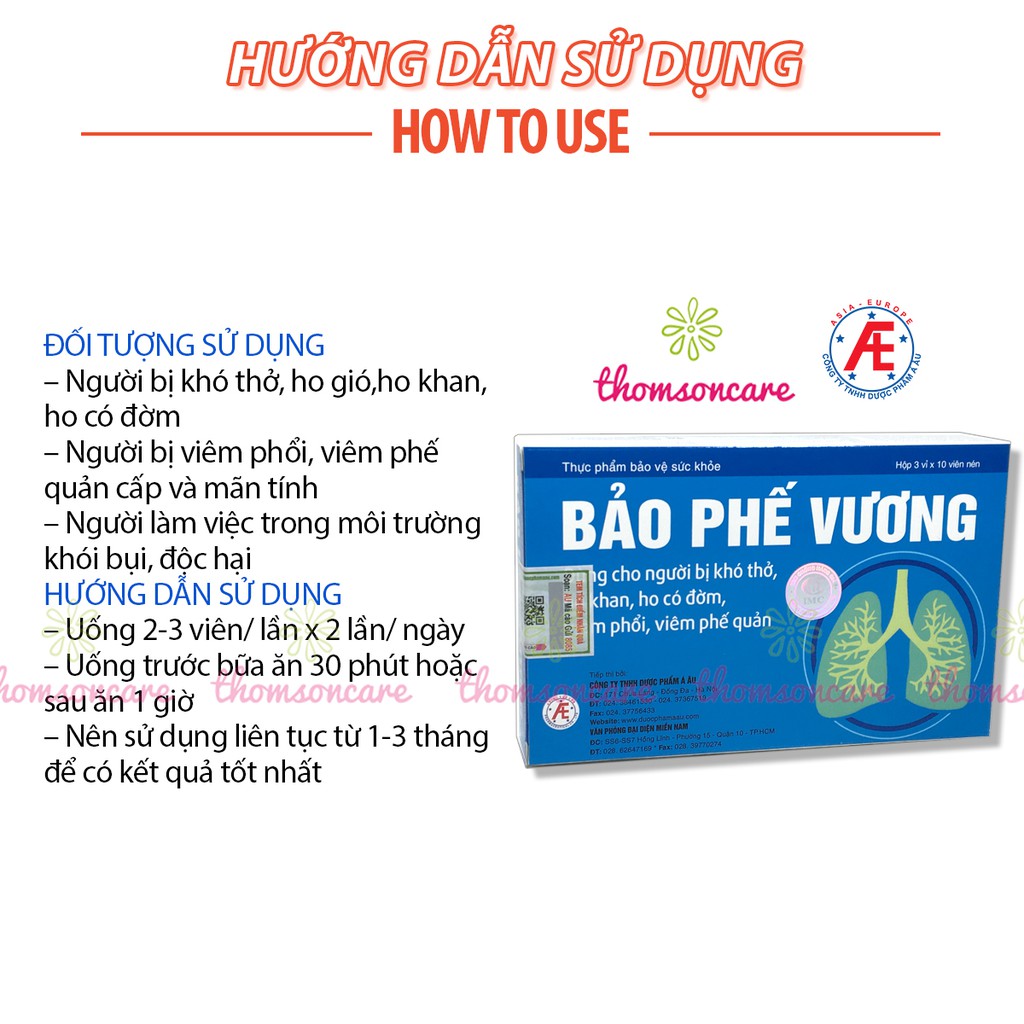 Bảo phế vương Hộp 20 viên Hỗ trợ giảm ho có đờm, phế quản từ thảo dược