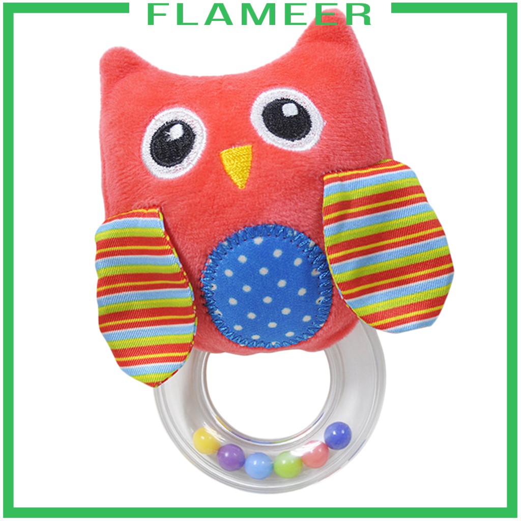 [FLAMEER] Soft Plush Rattle Baby Sensory Developmental Toy Handbell Music Shakers